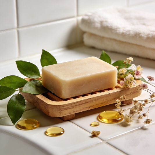 savon solide ph neutre naturel dans une salle de bain minimaliste