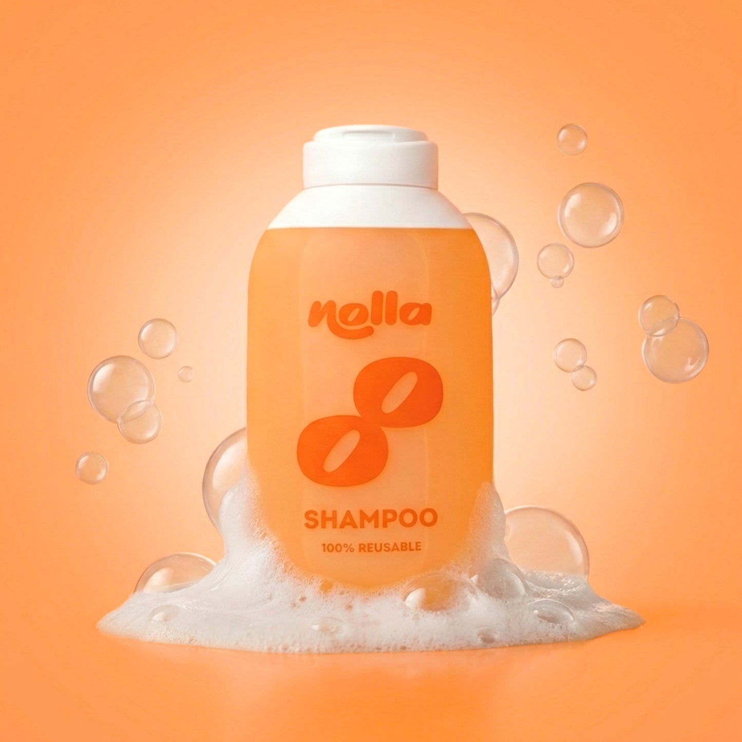 Flacon de shampoing rechargeable - Orange
